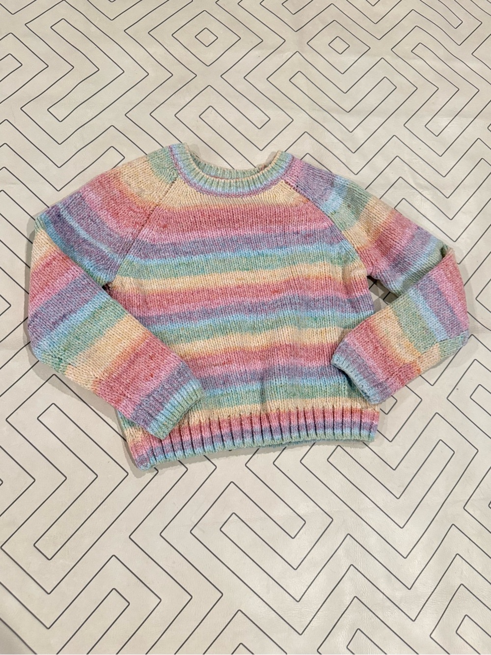 NEXT Pastel Rainbow Stripe Knit Sweater